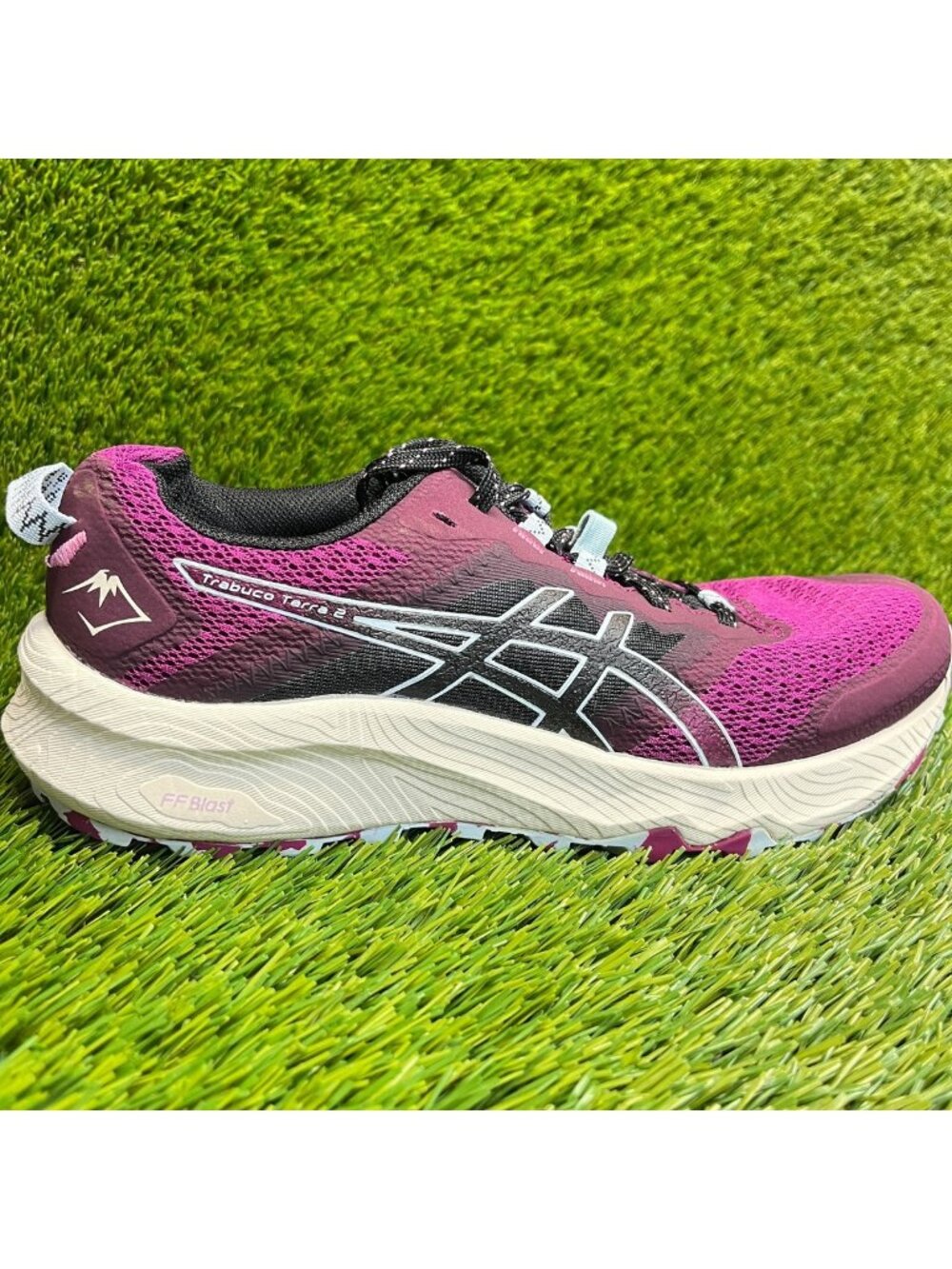 Asics Trabuco Terra 2 Womens Size 8 Pink Black Athletic Running Shoes Sneakers